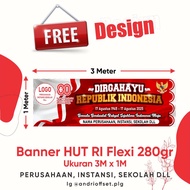 (FREE Design) Indonesian Independence Day 3m x 1M Company, Agency, School, etc.