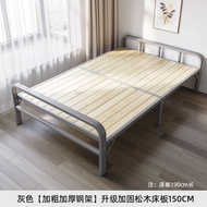 Iron Bed Solid Wooden Foldable Bed Double Bed Width 1-1.8m Iron Bed Floating Bed Frame/Tatami Bed Frame/Bed Frame With Mattress/Super Single/Queen/King Size Bed Frame