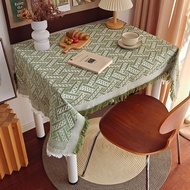 Retro Tablecloth Solid Color Cream Style Thickening Dining Table Fabric round Table Decorative Cloth