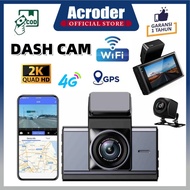 Acroder 4G Car Dashcam 2K UHD Night Vision WIFI GPS Real Time View 24 Hours Parking Monitor