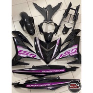 COVERSET YAMAHA Y15ZR Y15 YSUKU V1 V2 BLACK MATELIC SNIPER GP VIOLET CUSTOM ORIGINAL VELOZI SIAP TAMPAL