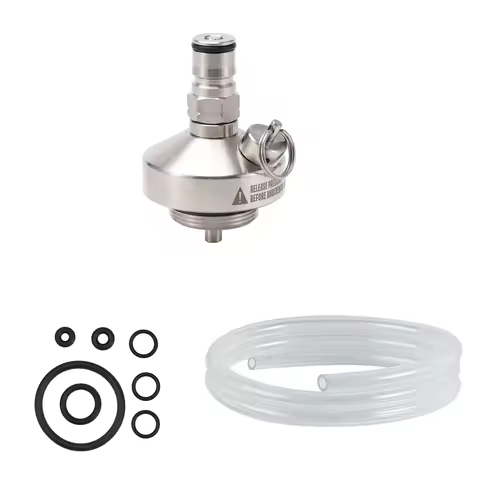 Mini Keg Carbonating Cap 33.5*1.5 Ball Lock Gas Post 45Psi Pressure Relief Valve Carbonated Beverage