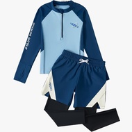 YUKE Children's 2 piece Swimming Suit Warm Long Sleeved Swimsuit Swimwear for Kids Boy