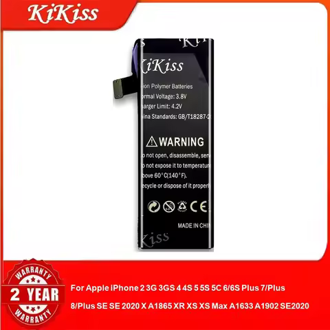 Battery For Apple iPhone 2 3G 3GS 4 4S 5 5S 5C 6/6S Plus 7/Plus 8/Plus SE SE 2020 X A1865 XR XS XS M