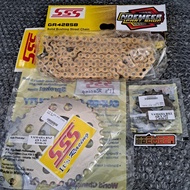 Gear Gir Depan Belakang RX King SSS Set Rantai ukuran 428 Standar