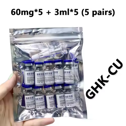 Blue Copper Peptide GHK-CU Copper Lyophilized Powder Hydration Skin Rejuvenation Improve Elasticity 