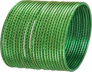 "Colorful 2 Dozens Bangle Collection Indian Bollywood Golden Flakes Exotic Textured Colorful Designe