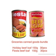 Canned goods bundle Fiesta beef loaf 150g 30pcs and holiday beef loaf 150g 30pcs