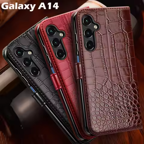 A14 4G/5G Case For Coque Samsung Galaxy A14 Case Leather Wallet Flip cover For Samsung A14 5G case S