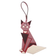 Tod's 狐狸造型包包掛飾鑰匙扣，粉紅色皮革，狐狸圖案，貨號 1456 [TOD'S]