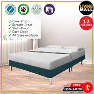 Living Mall Frita Divan Bed Frame Pet Friendly Scratch-proof Fabric 12 Colours - All Sizes Available