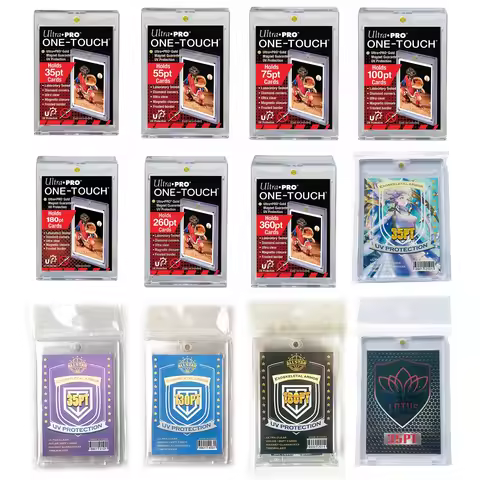 Ultra Pro 35/55/75/100/130/180 PT One-Touch Golden Magnetic Card Holder Cases Hold Regular Basketbal