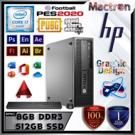 HP ELITEDESK 800 G2 INTEL CORE I7-6700 SKYLAKE QUAD CORE/ 8GB DDR4 RAM / 512GB SSD / WINDOW 11 PRO /