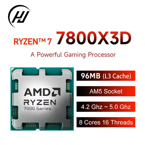 AMD Ryzen 7 7800X3D AM5 R7 7800x3d New 7000 Series CPU Processor 8-Core 16-Thread 5.0GHz 5NM PCIe 5.