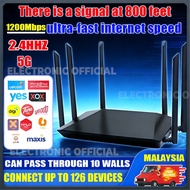 【MY Delivery】1200Mbps 4G/5G Modem Router Wifi 6 Wireless Router 2.4GHz Unlimited Broadband Hotspot w