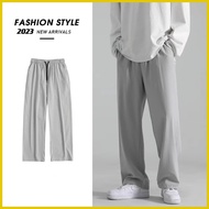 ♧ ◑ ◵ ACHSAWAKE Casual Korean Fashion Straight Leg Korean Pants Trend