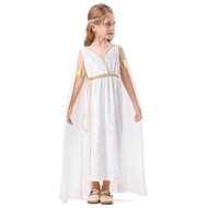 Greek Goddess Costume White Children Ancient Greek Myth Story Theme Costume Halloween Costume Athena