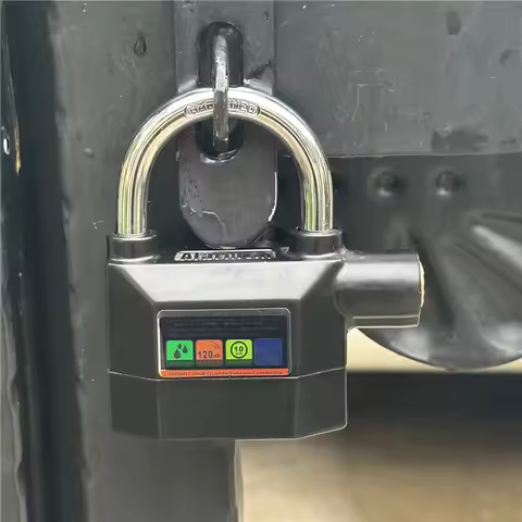 Falante waterproof Alarm door padlock 110db Siren Alarm Lock Universal Anti-Theft Padlock for Bicycl