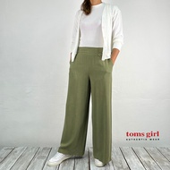 Toms Girl Women's Palazzo Long Pants Soft Blend Linen G69-287