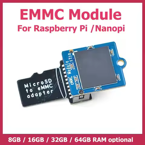For Raspberry Pi / Nanopi EMMC Module 8GB 16GB 32GB 64GB with Micro SD-compatible to eMMC Module Ada