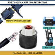 8.5mm M2214 FULL ALLOY QUICK HOSE CONVERTOR HIGH PRESSURE WASHER WATERJET CLEANER SPRAYER TSUNAMI HP