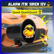GBS CAR LED Alarm Itik Siren Duck Sound Siren 12v Super Loud Universal Siren Itik Bunyi Alarm Itik D