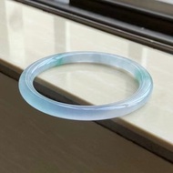 冰種翡翠天然翡翠玉鐲 A玉手鐲 玉鈪 • 冰種飄花翡翠圓鐲