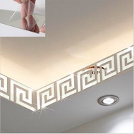 10 Pcs 3D Lace Waist Line Skirting Line Ceiling Corner Line Mirror Wall Sticker Wallpaper