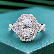 LAB GROWN artificial diamond ring 925 silver NKC01