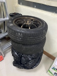 15吋 RAYS軨連石橋RE004胎 195/55R15 24年30週