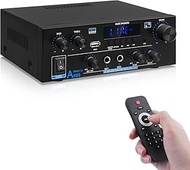 Bluetooth Amplifier AK-55 Plus Stereo Receivers Amp 2.0 Channel RMS 70W x2 Power Amplifier Home Audi