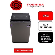 (KL & SELANGOR DELIVERY)Toshiba 9kg Washing Machine AW-J1000FM(SG) AW-J1000 Mesin Basuh