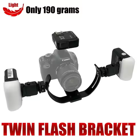 New Macro And Dental Photography SLR DSLR Camera Twin Flash Bracket With Godox Flash And Godox Flash