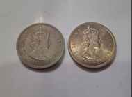 香港1圓銀色硬幣(舊版) 1960年