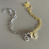 New Couple Magnetic Heart Letter Bracelet for Unisex Inital Custom Name Personality Stainless Steel 