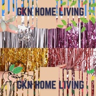 Ready Stock Party Decoration Rain Curtain Ribbon Background Photo Booth Balloon Background Birthday