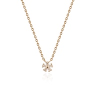 Glintz Forget Me Not Flower Necklace สร้อยคอ เงินแท้ ฝังด้วยพลอย cz. ขนาด 0.7cm (ยาว 16"+1")