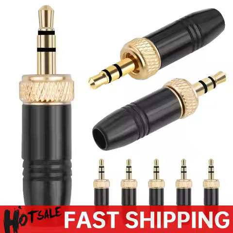 3.5mm Audio Plug with M6 Internal Thread Stereo Headphone Jack Male Plug for Sony UWP-D21 UWP-D22 fo