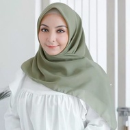 hijab segi empat bella square sage green / hijab bella square warna terlengkap