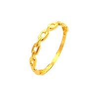 Top Cash Jewellery 916 Gold Half Design Linking Ring