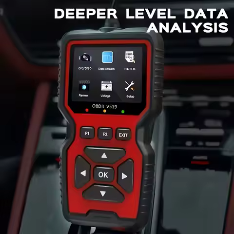 V519 OBD2 Scanner - Handheld Vehicle Inspection and Fault Diagnostic Tester with Live Data, Battery 