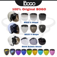 BOGO Visor 3 Button BG05 BG25 BO GO Bikko helmet SGV MS88 MAGNUM ARC Swan Clear Tinted Dark Grey Smo