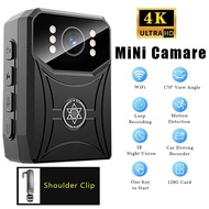 4K HD Mini Camera WIFI Connection Infrared Night Vision Police Body Camera Waterproof Portable Cam S
