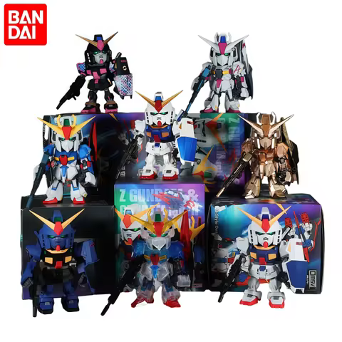 Authentic In Stock Bandai QMSV Mini Z Gundam & Mk-II Blind Box Action Figures Collectible Mecha Mode