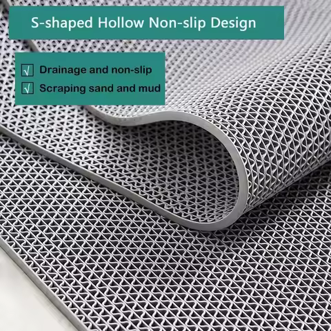Non Slip Drainage Rubber Mat PVC Rug for Commercial Door Mats Restaurant Kitchen Garage Bathroom Poo