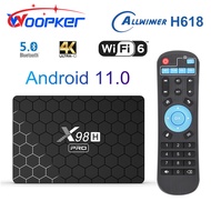 Woopker X98H Pro 12 GB กล่องทีวี4GB 64GB Allwinner H618 Quad Core 4K Wifi6 H.265กิกะบิต1000M LAN HD 
