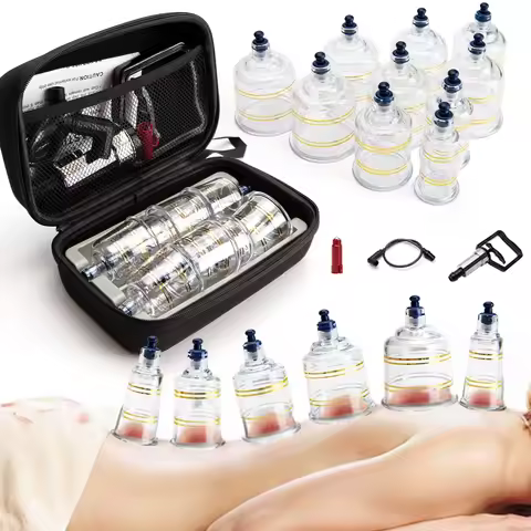 Cupping Set 10 Cups Cupping Kit for Massage Therapy Chinese Cupping Therapy Set Professional Vacuum 