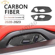 Carbon Fiber Seat Adjustment Button Panel Sticker For Chevrolet Corvette C8 2020-2023 Interior Acces