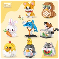 Cute Animal Building Blocks Street View Building Blocks Bunny Owl Dolphin Corgi mini Building Blocks