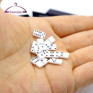 [deevoka] 1:12 Scale Miniature Domino Set Mini Domino Set Scenery Supplies Props